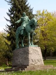 Kavkova socha Žižky v Přibyslavi
